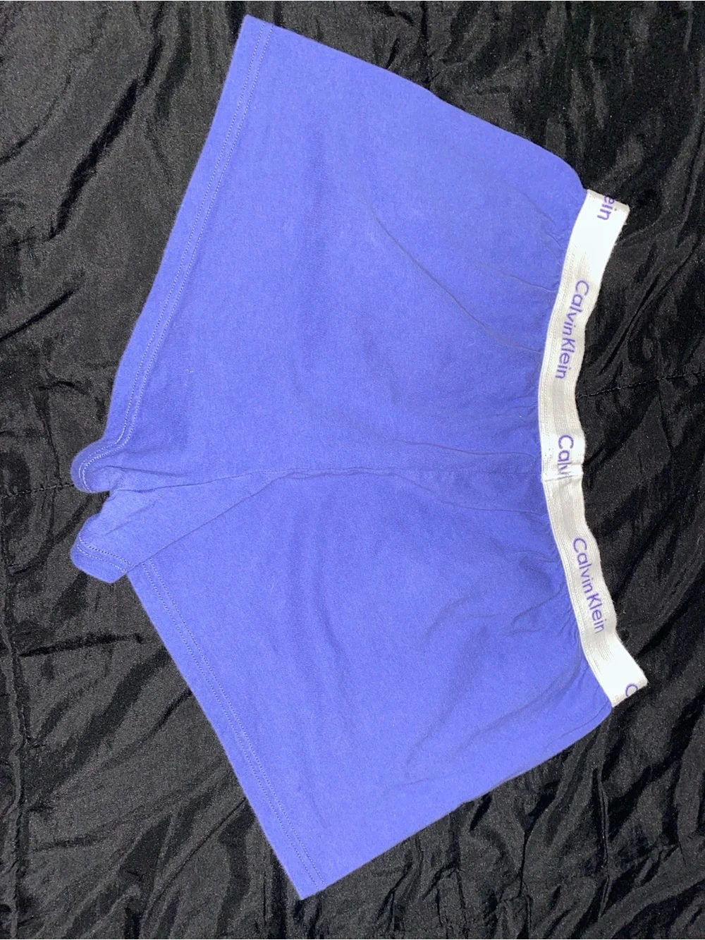 Calvin Klein Women's Lavender Cotton Lounge Shorts with Logo Waist